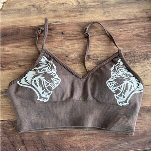 Brown mocha amended sport seamless sport bra